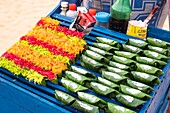 Sri Lanka, Westprovinz, Negombo, Paan-Verkäufer am Strand von Negombo