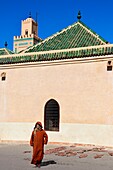 Marokko, Hoher Atlas, Marrakesch, Reichsstadt, Medina, von der UNESCO zum Weltkulturerbe erklärt, die Ben-Youssef-Moschee