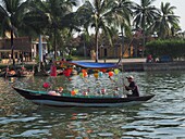 Vietnam, Hoi An, von der UNESCO in die Liste des Welterbes aufgenommen, Thu Bôn Fluss