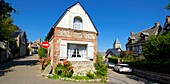 France, Seine Maritime, Pays de Caux, Cote d'Albatre (Alabaster Coast), Veules les Roses, The Most Beautiful Villages of France, the village of Veules les Roses is crossed by the Veules, famous river for the short length of its course (1100 m)