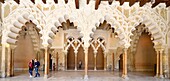 Spanien, Region Aragonien, Provinz Zaragoza, Zaragoza, der Palacio de la Aljaferia, das Parlament von Aragonien, von der UNESCO zum Weltkulturerbe erklärt