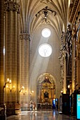 Spain, Aragon Region, Zaragoza Province, Zaragoza, La Seo, San Salvador Cathedral, listed as World Heritage by UNESCO