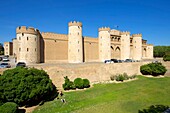 Spain, Aragon Region, Zaragoza Province, Zaragoza, the Palacio de la Aljaferia, the Aragon Parliament, listed as World Heritage by UNESCO