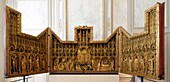 Frankreich, Cote d'Or, Dijon, von der UNESCO zum Weltkulturerbe erklärt, Musee des Beaux Arts im ehemaligen Palast der Herzöge von Burgund, die Altarbilder der Kartause von Champmol, Altarbild der Kreuzigung aus dem 14.