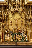 Frankreich, Cote d'Or, Dijon, von der UNESCO zum Weltkulturerbe erklärtes Gebiet, Musee des Beaux Arts (Museum der schönen Künste) im ehemaligen Palast der Herzöge von Burgund, Altarbilder der Kartause von Champmol, Altarbild der Heiligen und Märtyrer aus dem 14.