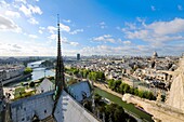 Frankreich, Paris, Welterbe der UNESCO, Ile de la Cite, Kathedrale Notre-Dame und der Osten von Paris