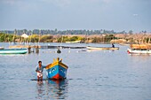 Sri Lanka, Nordprovinz, Insel Mannar, Mannar Stadt, der Fischereihafen