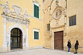 Italy, Basilicata, Matera, European Capital of Culture 2019, Church of San Domenico (13th century) and left the Palazzo del Governo installed in a former convent