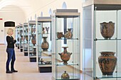 Italy, Basilicata, Matera, European Capital of Culture 2019, Domenico Ridola National Archaeological Museum, ceramics section of Ancient Greece