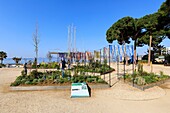 France, Alpes Maritimes, Antibes Juan les Pins, Garden Festival of the French Riviera 2019, Garden Confide them to the wind by Giorgio Broccardo, Daniela Donisi, Fabrizio Duca and Riccardo Bianchi