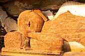Sri Lanka, Zentralprovinz, Sigiriya, Pidurangala-Felsen, liegender Buddha aus Ziegeln von Pidurangala