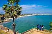Sri Lanka, Eastern province, Trincomalee (or Trinquemalay), panoramic view over the bay from Swami Rock promontory