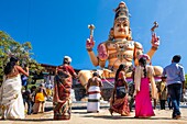 Sri Lanka, Ostprovinz, Trincomalee (oder Trinquemalay), Hindu-Tempel Koneswaram auf dem Felsvorsprung Swami Rock, Ganesh-Statue
