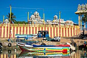 Sri Lanka, Ostprovinz, Trincomalee (oder Trinquemalay), Fischerdorf Sampalthivu, Hindu-Tempel Salli Muthumariyamman