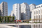 Frankreich, Rhone, Villeurbanne, architektonischer Komplex von 1927 bis 1934 gebauter Wolkenkratzer, Lazare Goujon Platz