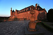 France, Bas Rhin, Ottrott, Mont Saint Odile, Mont Sainte Odile is a Vosges mountain, culminating at 764 meters above sea level, It is surmounted by the Hohenbourg Abbey, a convent overlooking the plain of Alsace
