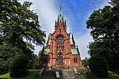 Germany, Baden Wurttemberg, Karlsruhe, The funerary chapel of the Grand Dukes, Grand Duke Friedrich I and his wife Louise of Prussia had this romantic mausoleum erected in 1889 in the castle park of Karlsruhe, The funeral chapel of the Grand Dukes can be visited during special guided tours