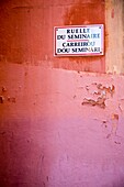 France, Alpes Maritimes, Nice, listed as World Heritage by UNESCO, Old Nice district, street sign