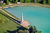 Frankreich, Indre et Loire, von der UNESCO zum Weltkulturerbe erklärtes Loire-Tal, Amboise, Pagode de Chanteloup (Luftaufnahme)
