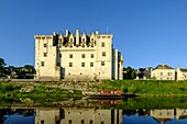 Frankreich, Maine et Loire, Loiretal, von der UNESCO zum Weltkulturerbe erklärt, Montsoreau, Schloss aus dem 15. Jahrhundert an der Loire