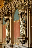 Frankreich, Seine Maritime, Pays de Caux, Alabasterküste, Fecamp, der im späten 19. Jahrhundert errichtete Benediktinerpalast im Stil der Gotik und Neorenaissance ist gleichzeitig Produktionsstätte für Benediktinerlikör und Museum
