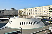 France, Seine Maritime, Le Havre, city rebuilt by Auguste Perret listed as World Heritage by UNESCO, space Niemeyer, Little Volcano designed by Oscar Niemeyer, library