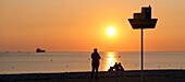 Frankreich, Seine Maritime, Le Havre, von Auguste Perret wiederaufgebaute Stadt, von der UNESCO zum Weltkulturerbe erklärt, der Strand