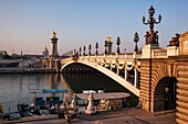 France, Paris, area listed as World Heritage by UNESCO, Alexander III bridge and the Invalides