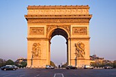 France, Paris, Arc de Triomphe and Place Charles de Gaulle