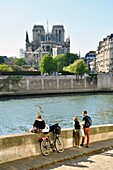 Frankreich, Paris, Seine-Ufer, UNESCO-Welterbe, Ile de la Cite, Kathedrale Notre Dame nach dem Brand vom 15. April 2019