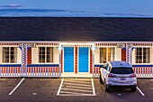 Canada, New Brunswick, Bay of Fundy, Lower Cape, colorful motel