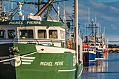 Canada, New Brunswick, Northeastern New Bruswick, Caraquet, boats in the fishing port, dawn