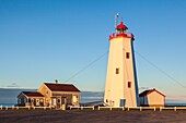Canada, New Brunswick, Acadian Peninsula, Miscou Island, Miscou Lighthouse, sunset
