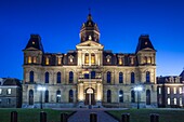 Canada, New Brunswick, Central New Brunswick, Fredericton, Legislative Building, New Brunswick Provincial Legislature, exterior, dusk