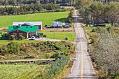 Canada, Nova Scotia, Margaree Harbour, village road