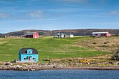 Canada, Nova Scotia, Grand Etang, houses along the harbor