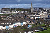 United Kingdom, Northern Ireland, Ulster, county Derry, Derry, the Bogside catholic area, St Eugene's cathedral