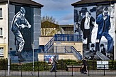 Vereinigtes Königreich, Nordirland, Ulster, county Derry, Derry, the Bogside catholic area, Bloody Sunday's murals