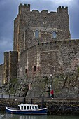 United Kingdom, Northern Ireland, Ulster, county Antrim, Carrickfergus harbour and castle