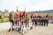 France, Seine et Marne, castle of Fontainebleau, historical reconstruction of the stay of Napoleon 1st and Josephine in 1809