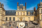 Frankreich, Seine et Marne, Schloss Fontainebleau, die Treppe im Hufeisen