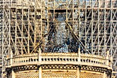 France, Paris, area listed as World heritage by UNESCO, Ile de la Cite, Notre Dame Cathedral, Scaffolding