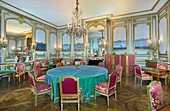 France, Yvelines, Versailles, palace of Versailles listed as world heritage by UNESCO, king's private apartment, the games room of Louis XVI