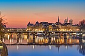 Frankreich, Paris, die Ufer der Seine, die von der UNESCO zum Weltkulturerbe erklärt wurde, die Pont des Arts (Brücke der Künste) und die île de la Cité (Stadtinsel)