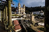 Portugal, Braga, Bom Jesus do Monte, von der UNESCO zum Weltkulturerbe erklärt, Hundertjährige Standseilbahn