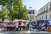 France, Seine Saint Denis, Rosny sous Bois, Place de l'Eglise market