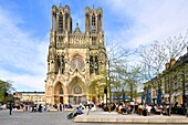 France, Marne, Reims, Notre Dame cathedral, listed as World Heritage by UNESCO, the western frontage