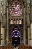 France, Marne, Reims, Notre Dame cathedral, listed as World Heritage by UNESCO, the great rose