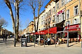 France, Bouches du Rhone, Aix en Provence, cours Mirabeau, main avenue, Roi Rene cafe