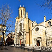 Frankreich, Bouches du Rhone, Aix en Provence, denkmalgeschützte Kathedrale Saint Sauveur (12. bis 16. Jahrhundert)